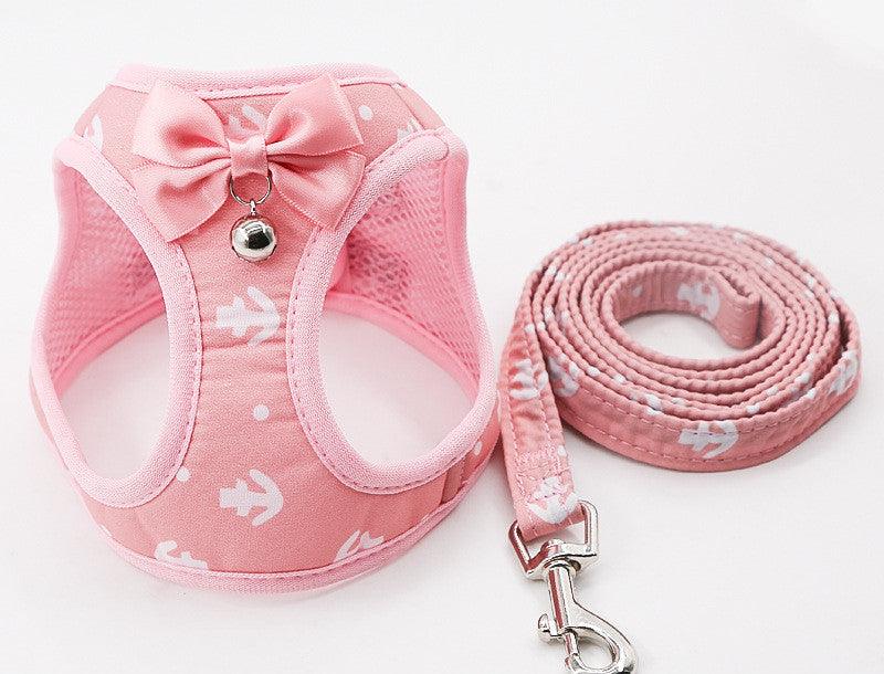 Cat Chain Traction Rope Set, Chest Harness, Cat Harness, Cat Collar, Dog Leash - Dog Hugs Cat