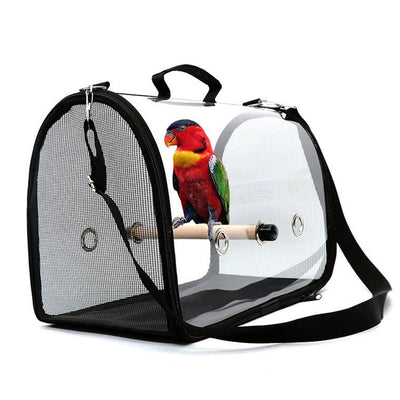 Pvc Transparent Bird Cage - Dog Hugs Cat