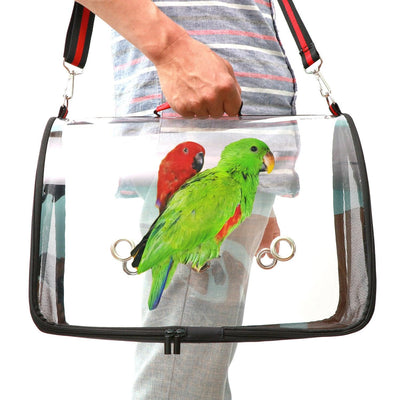 Pvc Transparent Bird Cage - Dog Hugs Cat