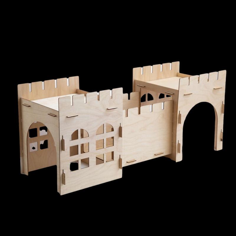 Rabbit Castle Export Quality Assembled Detachable Rabbit Wooden House Guinea Pig Guinea Pig Shelter - Dog Hugs Cat