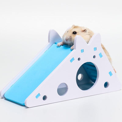 Hamster Toys Slide Hut Pvc Assembly Color Hut Slide Toy Golden Bear Hamster Supplies - Dog Hugs Cat
