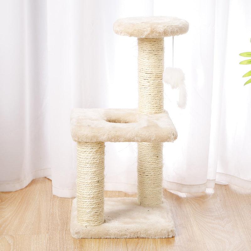 Explosive Cat Climbing Frame, Small Cat Tree, Cat Toy, Sisal Cat Jumping Platform, Cat Supplies, Cat Scratching Post, Pet Supplies - Dog Hugs Cat