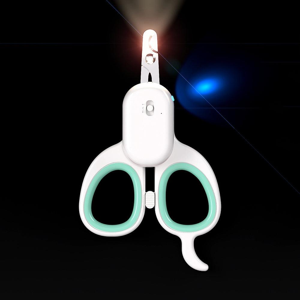 Cat Led Lighted Scissors Pet Nail Scissors Grooming Scissors Usb Interface Charging - Dog Hugs Cat