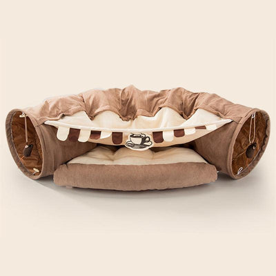 Collapsible Cat Tunnel Durable Washable Collapsible - Dog Hugs Cat
