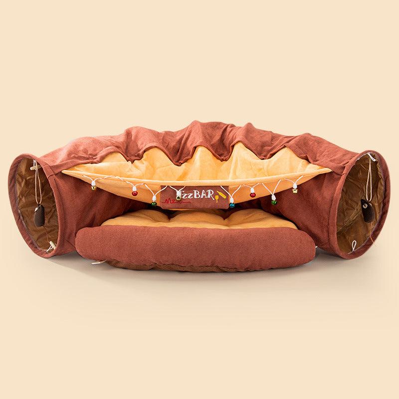 Collapsible Cat Tunnel Durable Washable Collapsible - Dog Hugs Cat