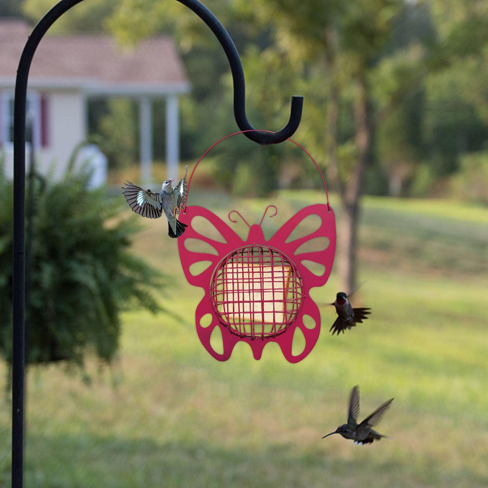 Outdoor Metal Automatic Bird Feeder Balcony Hanging Feeder - Dog Hugs Cat