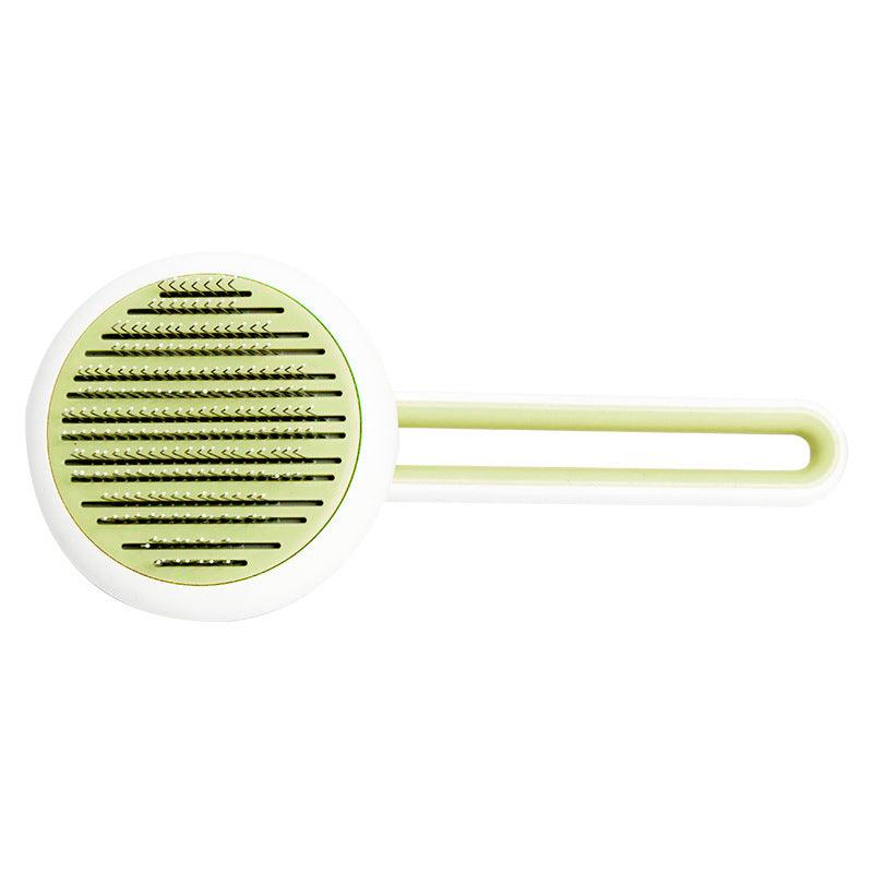 Pet Dog Hair Remover Cat Brush Grooming Tool Automatic Massage Comb Round Hair Brush For Cat Dog Pet Supplies - Dog Hugs Cat