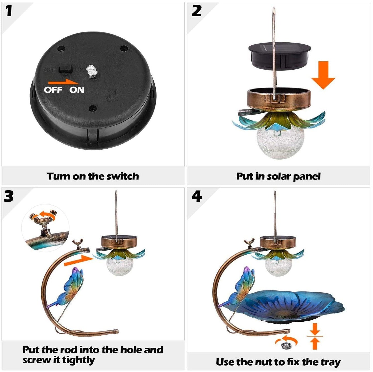 Solar Crack Ball Bird Feeder - Dog Hugs Cat