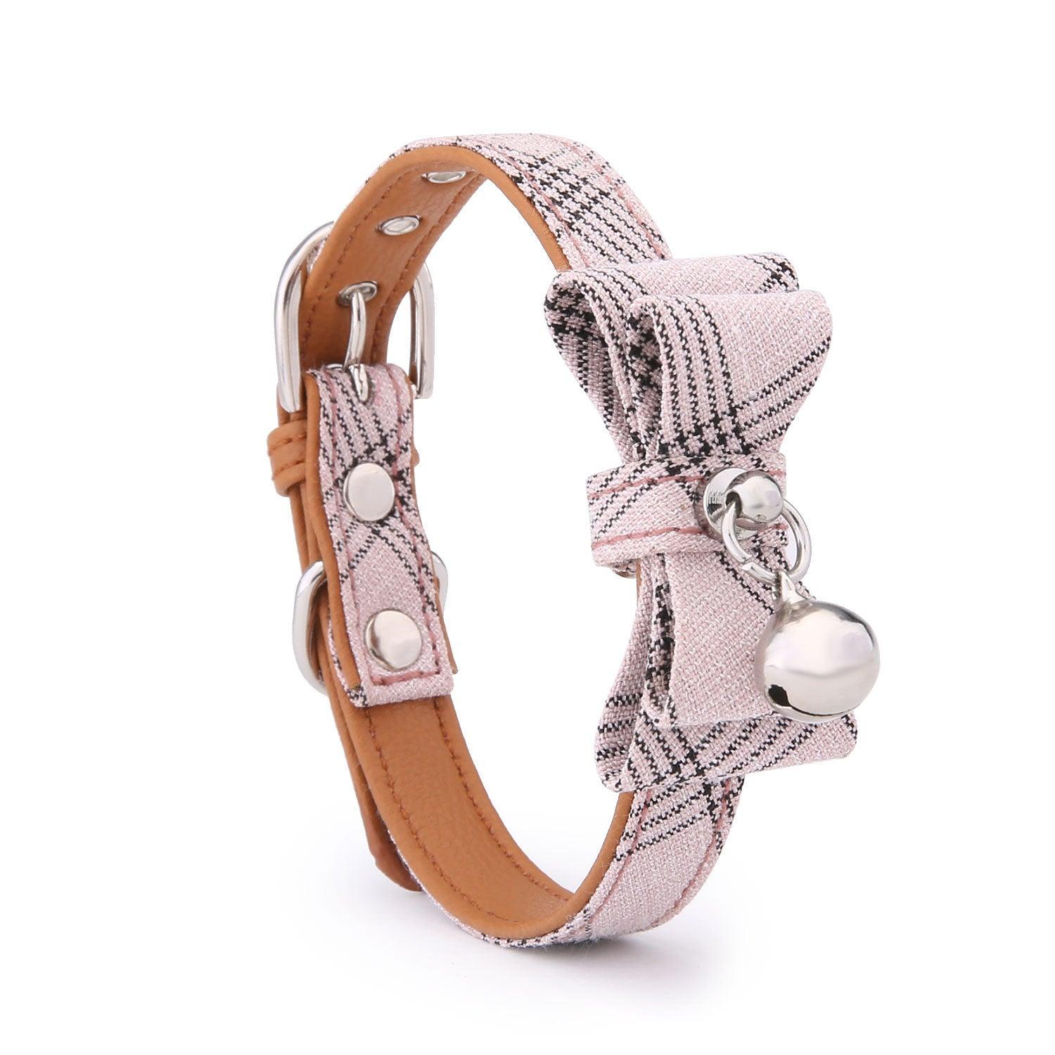 Diagonal Striped Cat Bell Collar - Dog Hugs Cat