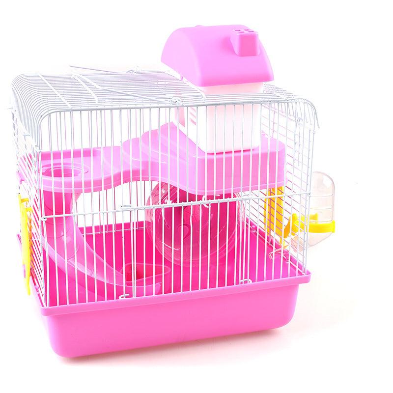 Manufacturers Sell Hamster Cages, Hamsters, Crystal Castles, Hamster Cages, Double-Layer Villa Supplies, Toys, Five Colors Optional - Dog Hugs Cat