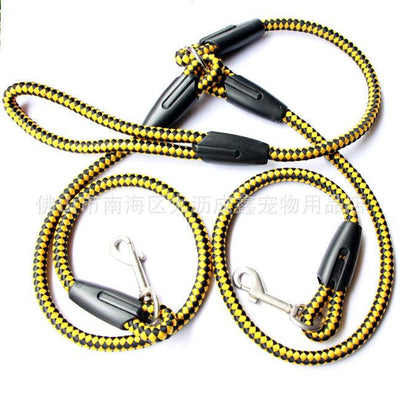 Double-Ended Traction Rope For Walking The Dog Hand-Double-Ended Traction Rope One Plus Two Leash Collar Pet Supplies Dog Collar - Dog Hugs Cat