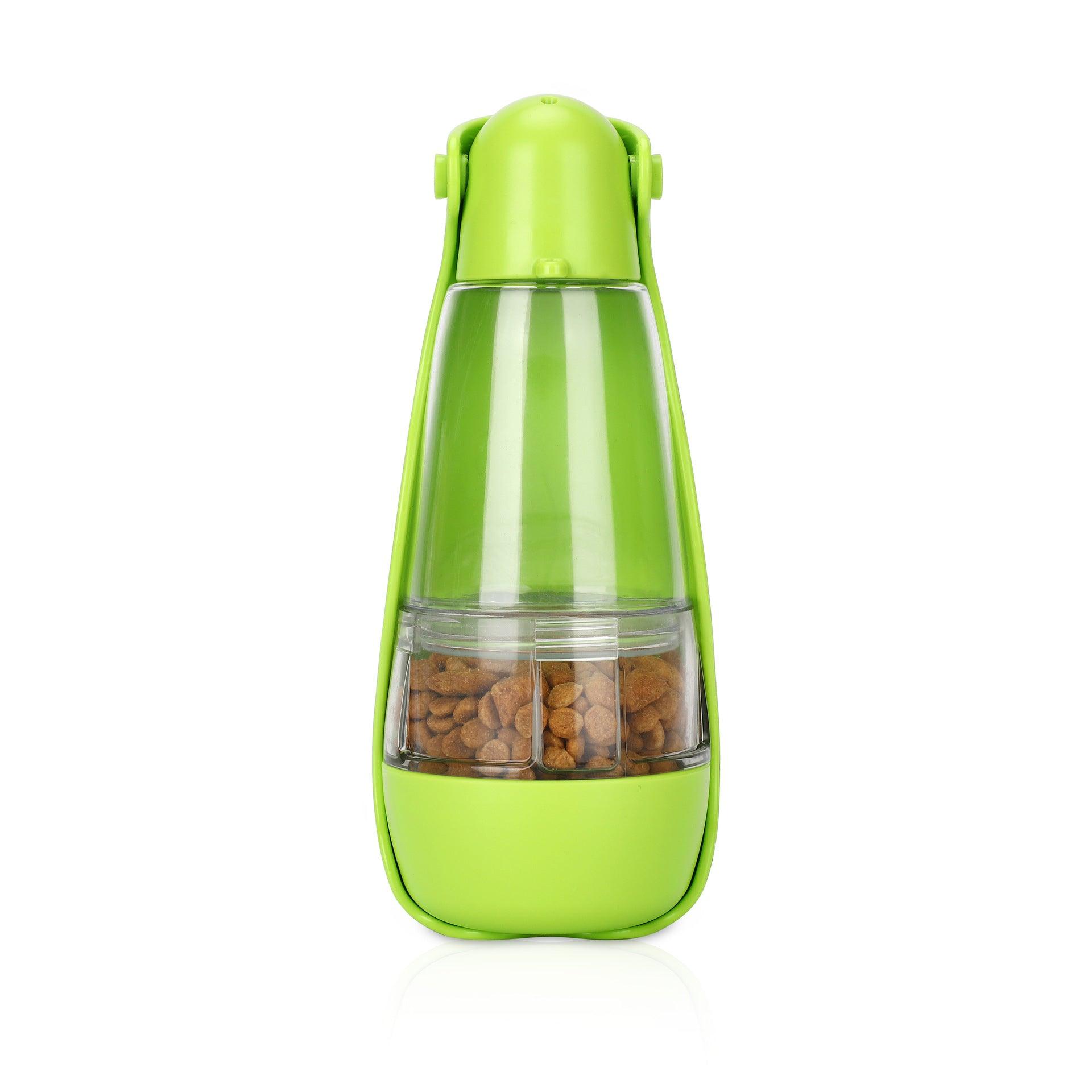 Portable Multifunctional Pet Accompanying Cup Dog Cat Supplies Food Water Bottle - Dog Hugs Cat