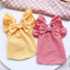 Pet Clothes Red Check Bowknot Pet Clothes Baby Shirt - Dog Hugs Cat