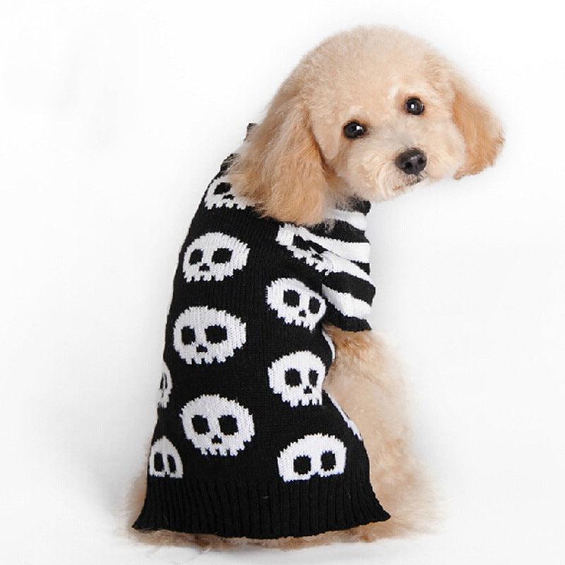 Skull Dog Halloween Sweater Pet Supplies - Dog Hugs Cat
