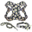 Flower Printed Dog Collar Harness Leash Set Nylon Small Medium Large Dogs Harness Vest Collar Leashes For Chihuahua Puppy Pet - Dog Hugs Cat