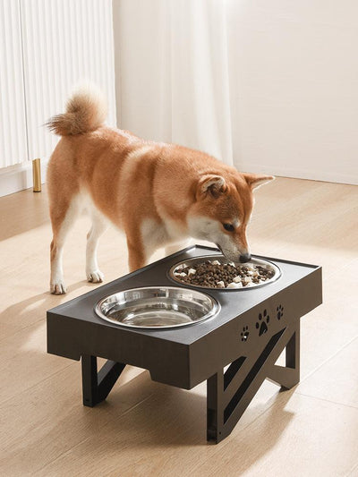 Pet Bowl Dog Bowl Pet Feeder Stainless Steel Bowl Folding Bowl - Dog Hugs Cat