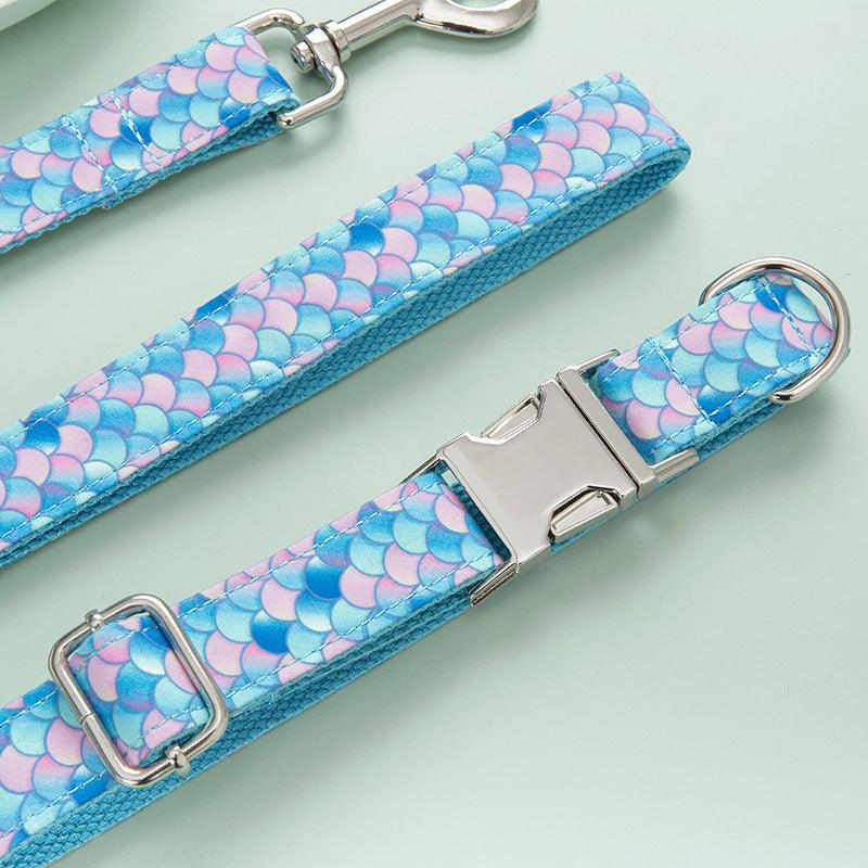 Mermaid Pet Collar Leash Dog Leash - Dog Hugs Cat