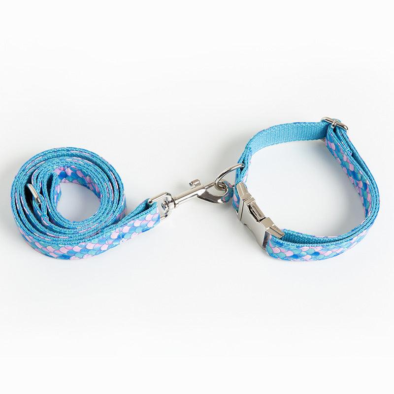 Mermaid Pet Collar Leash Dog Leash - Dog Hugs Cat