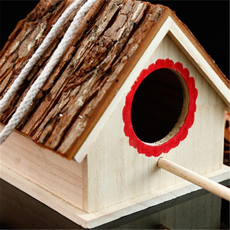 Bird House Bird Nest Outdoor Tree Parrot Breeding Box - Dog Hugs Cat