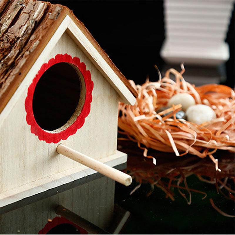 Bird House Bird Nest Outdoor Tree Parrot Breeding Box - Dog Hugs Cat