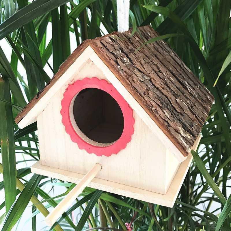 Bird House Bird Nest Outdoor Tree Parrot Breeding Box - Dog Hugs Cat