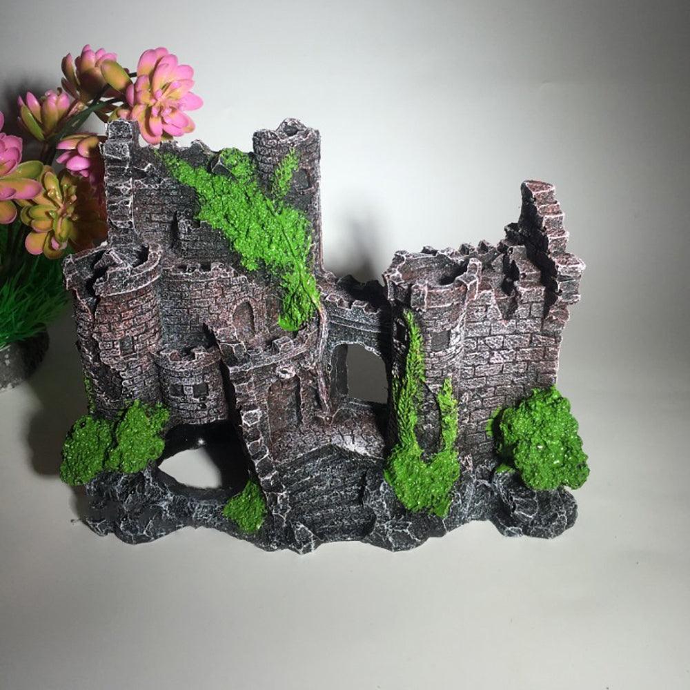 Fish Tank Resin Castle Decoration - Dog Hugs Cat