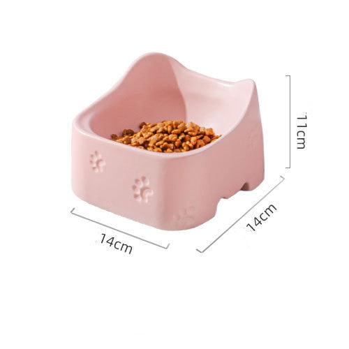 Ceramic Bowl For Pets - Dog Hugs Cat