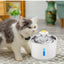 Automatic Pet Cat Water Fountain With Led Lighting Usb Dogs Cats Mute Drinker Feeder Bowl Drinking Dispenser - Dog Hugs Cat