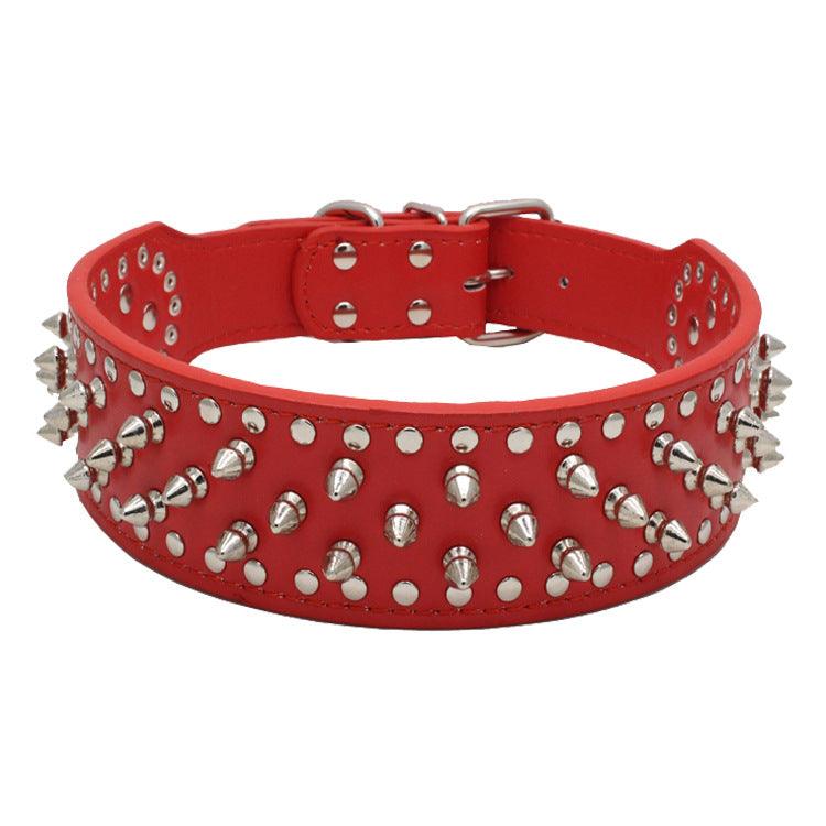 Pet Collar Large Dog Rivet Collar - Dog Hugs Cat