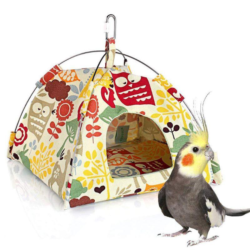 New Hanging Canvas Parrot Tent Bird Cage Pet Universal Bird Tent Hammock Small Pet Nest - Dog Hugs Cat