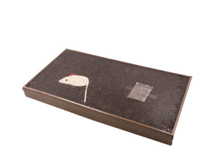 Pet Cat Kitten Scratch Scratcher Pad Seize Catch Board Mat Catnip Bed S Shape - Dog Hugs Cat