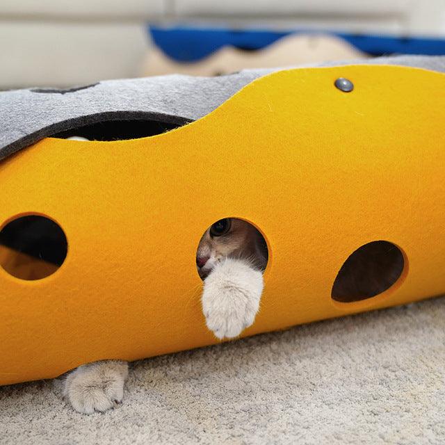 Cat Tunnel Folding Cat Channel Rolling Chinchilla Nest - Dog Hugs Cat