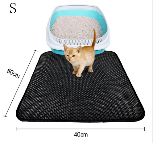 Double Layer Litter Cat Bed Pads Pet Cat Litter Mat Trapping Pets Litter Box Mat Pet Product Bed For Cats House Clean Mat - Dog Hugs Cat