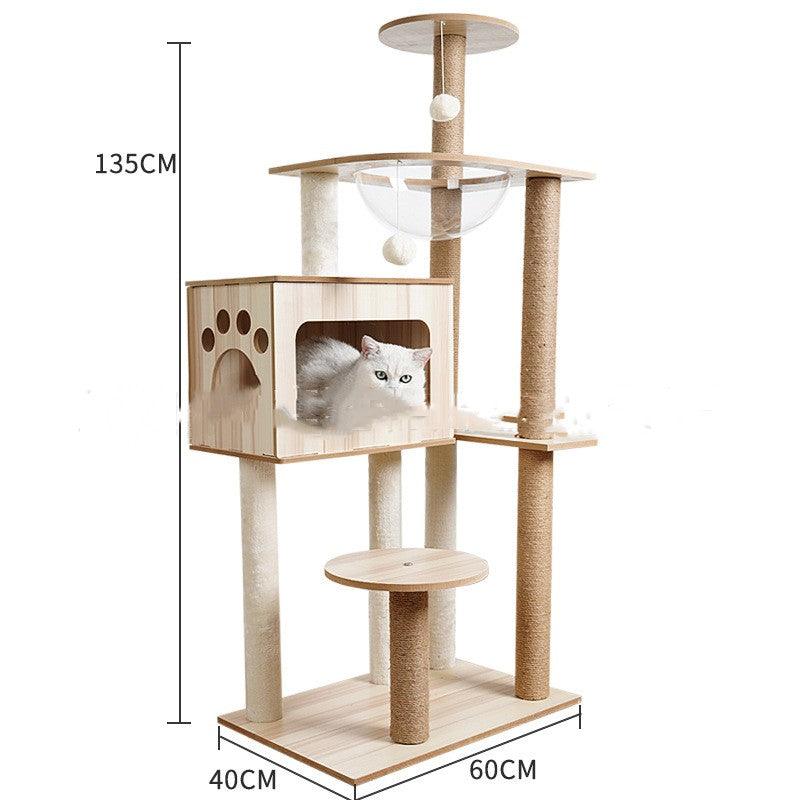 Cat Crawl Nest Scratching Board Tree Supplies Pet Toy Space Capsule - Dog Hugs Cat