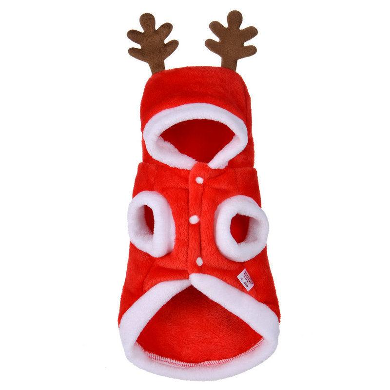 Christmas Dog Clothes Small Dogs Santa Costume - Dog Hugs Cat