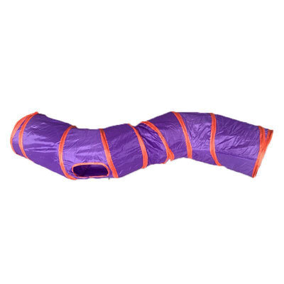 Cat Toy S-Shaped Cat Tunnel Foldable Cat Tunnel - Dog Hugs Cat