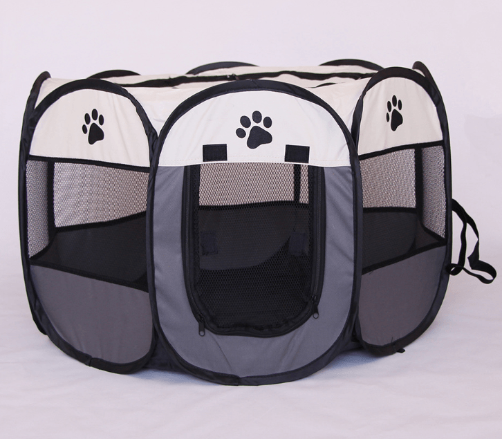 Fast Folding Octagonal Pet Fence, 600D Oxford Cloth, Waterproof And Catching Cat, Dog Cage, Pet Cage - Dog Hugs Cat