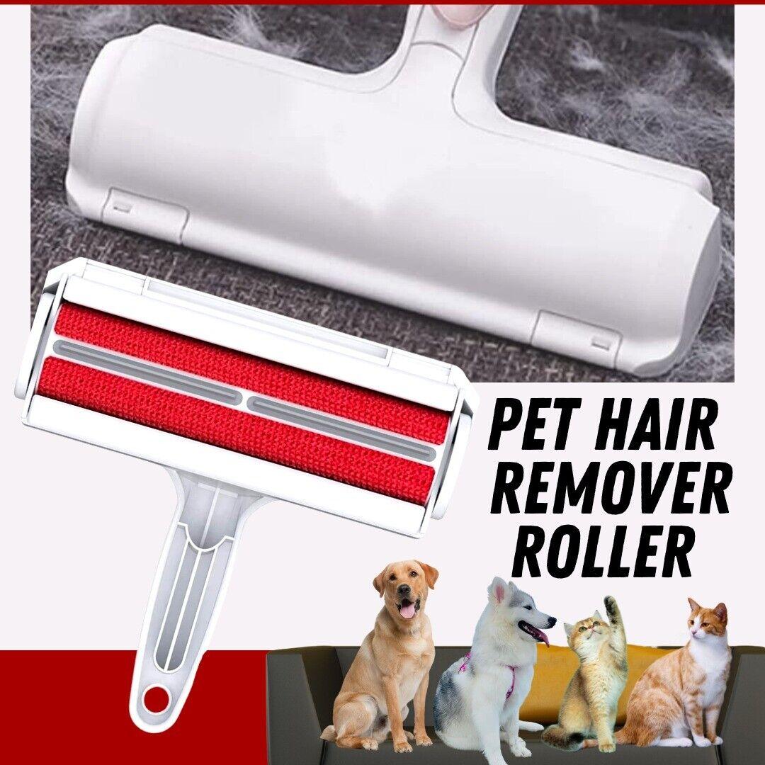 Reusable Pet Hair Lint Remover Dog Cat Hair Roller Cleaning Brush Sofa Clothes - Dog Hugs Cat