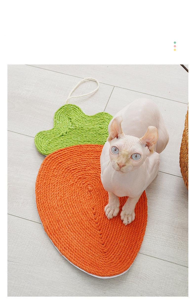 Cat Supplies Watermelon Cat Linen Mat Cat Daily Necessities Sisal Cat Claw Board - Dog Hugs Cat