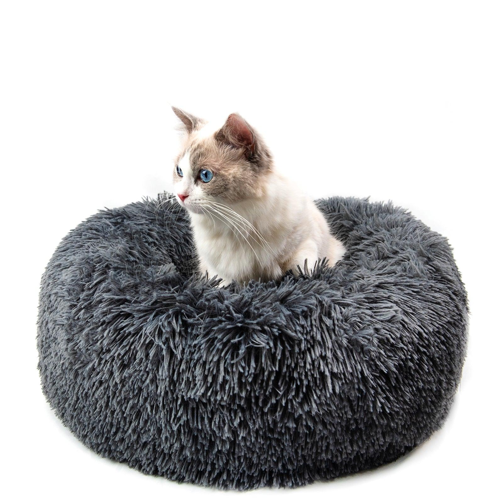 Dog Beds For Small Dogs Round Plush Cat Litter Kennel Pet Nest Mat Puppy Beds - Dog Hugs Cat