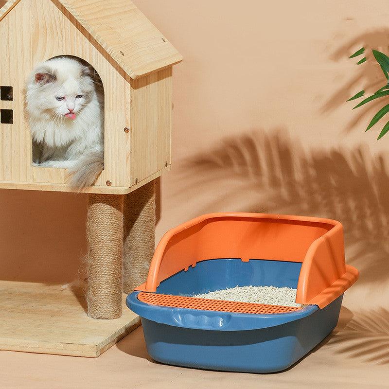 Bedpan Fully Enclosed Cat Litter Box Cat Kennel Kennel - Dog Hugs Cat