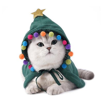 Cute Dog Cat Costume Christmas Cloak Halloween Disguise Cat - Dog Hugs Cat