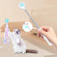 2-In-1 Extendable Cat Wand Toy with Laser Teaser and Feather Replacements - Dog Hugs Cat