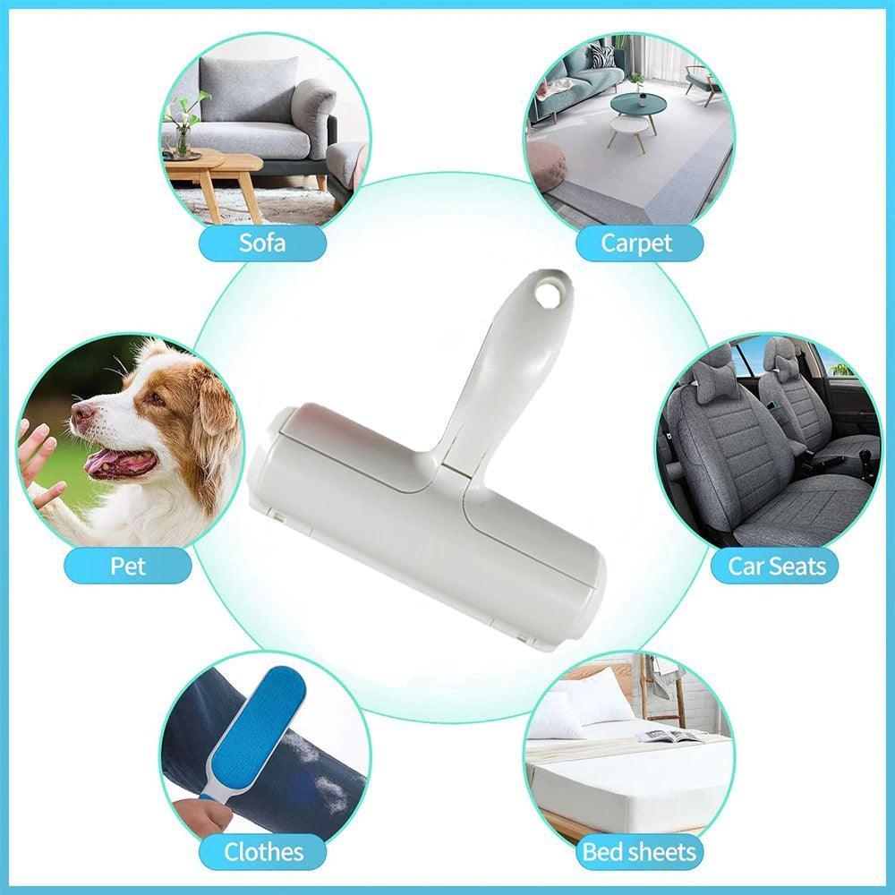 2-Way Pet Hair Roller Remover: The Ultimate Fur Cleaning Tool for Dogs and Cats - Dog Hugs Cat