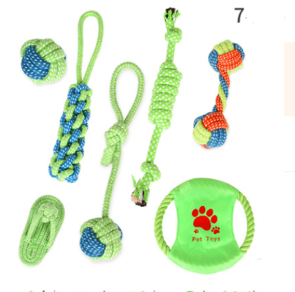 Molar Supplies Cotton Rope Toy Cat And Dog Rope Knot Toy Dog Bite Cleaning Tooth Toy Set - Dog Hugs Cat