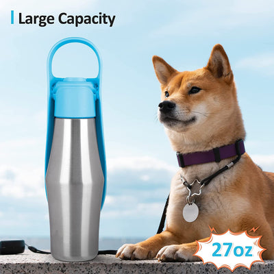 2023 New Portable Pet Dog Water Bottle Soft Silicone Leaf Design For Dog Pets Outdoor Travel Drinking Bowls Water Dispenser - Dog Hugs Cat