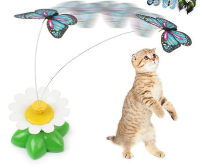 Electric Automatic Rotating Flower Pet Products - Dog Hugs Cat
