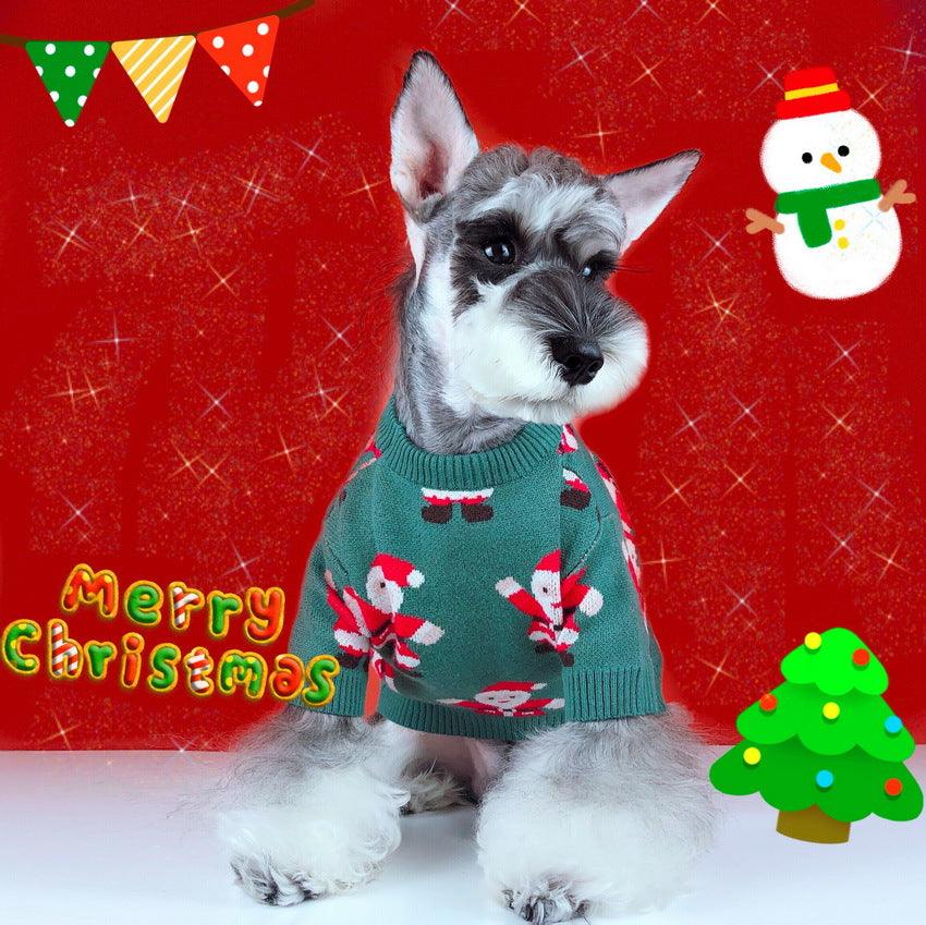 Pet Clothes Schnauzer Teddy Winter Christmas Sweater - Dog Hugs Cat