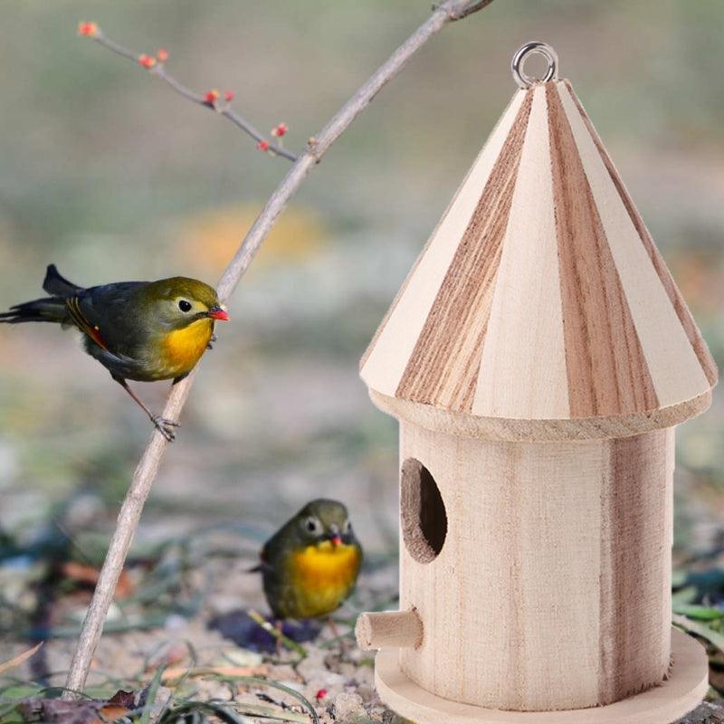 Wooden Outdoor Bird Nest - Dog Hugs Cat