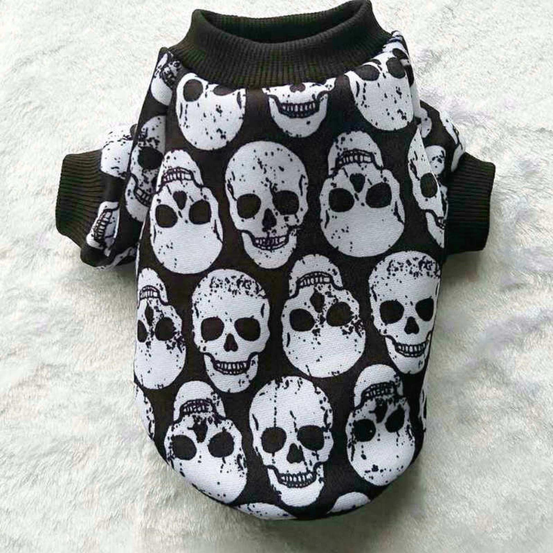 Pet Clothes Skull Halloween Supplies - Dog Hugs Cat